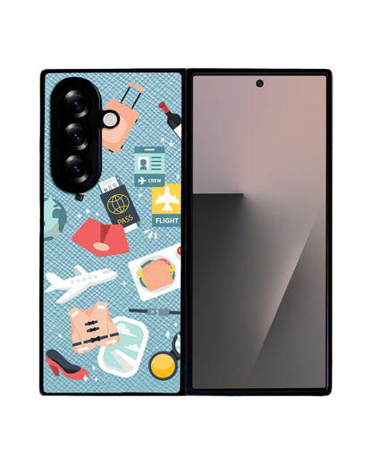 Android Flip / Fold Leather Grip - Stewardess or Flight Attendant