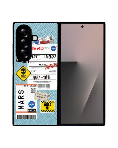 Android Flip / Fold Leather Grip - Ticket to Mars