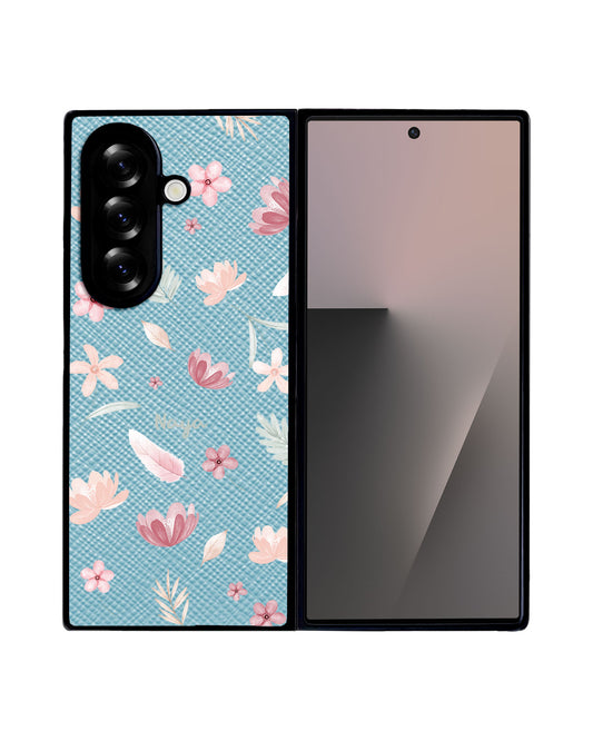 Android Flip / Fold Leather Grip - Wild Flower