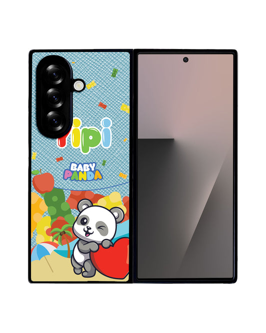 Android Flip / Fold Leather Grip - Yipi Baby Panda