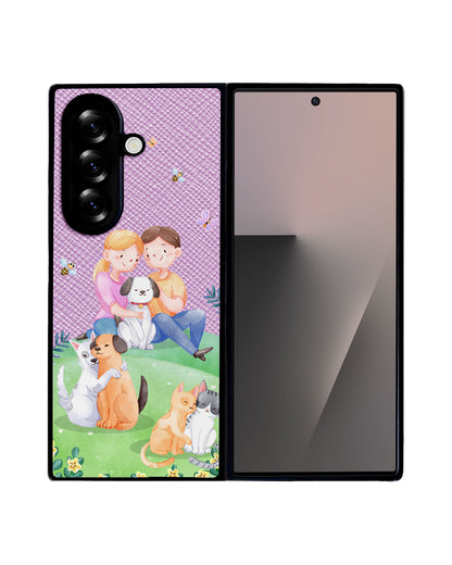 Android Flip / Fold Leather Grip - Adorable Animals