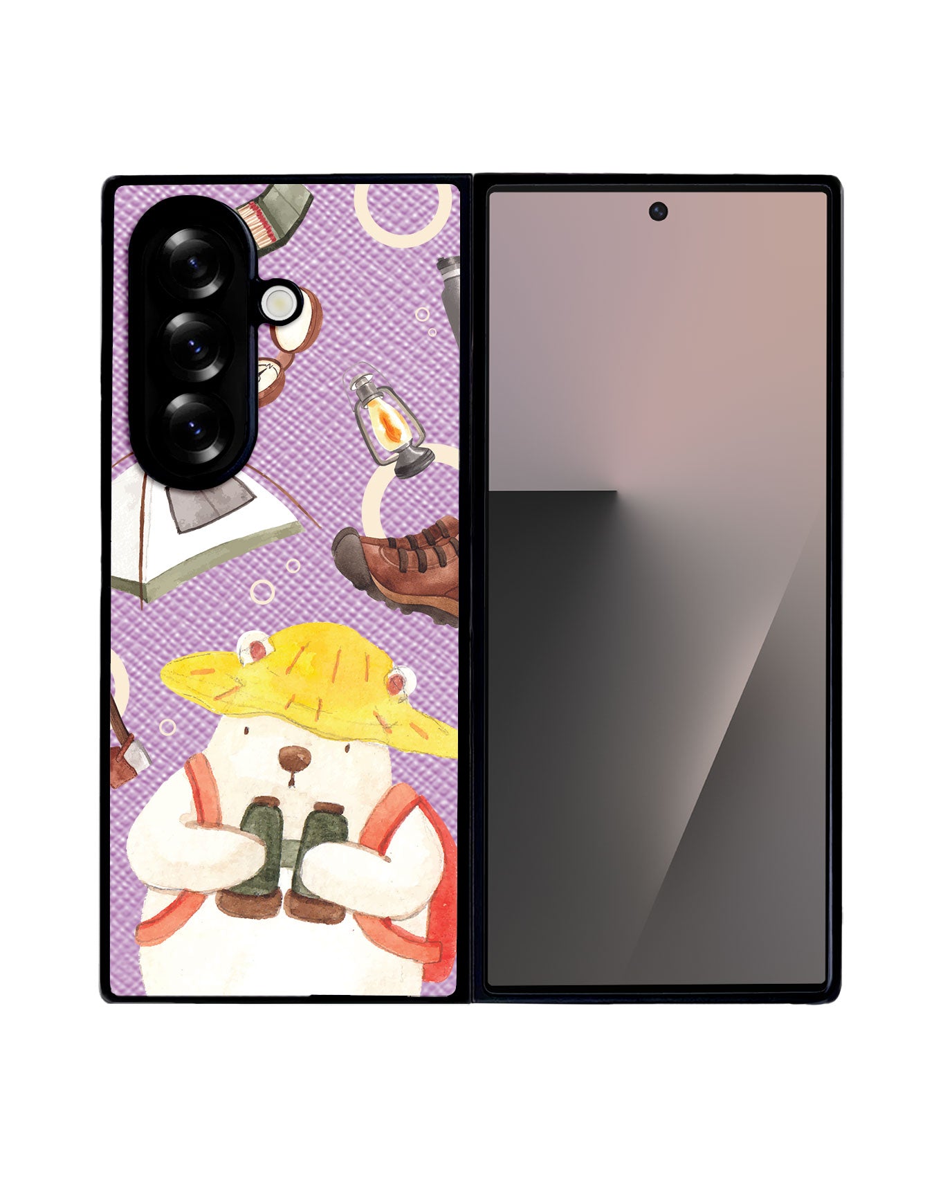 Android Flip / Fold Leather Grip - Advanture of Bear