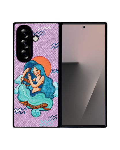 Android Flip / Fold Leather Grip - Aquarius