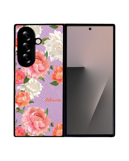 Android Flip / Fold Leather Grip - August Peony