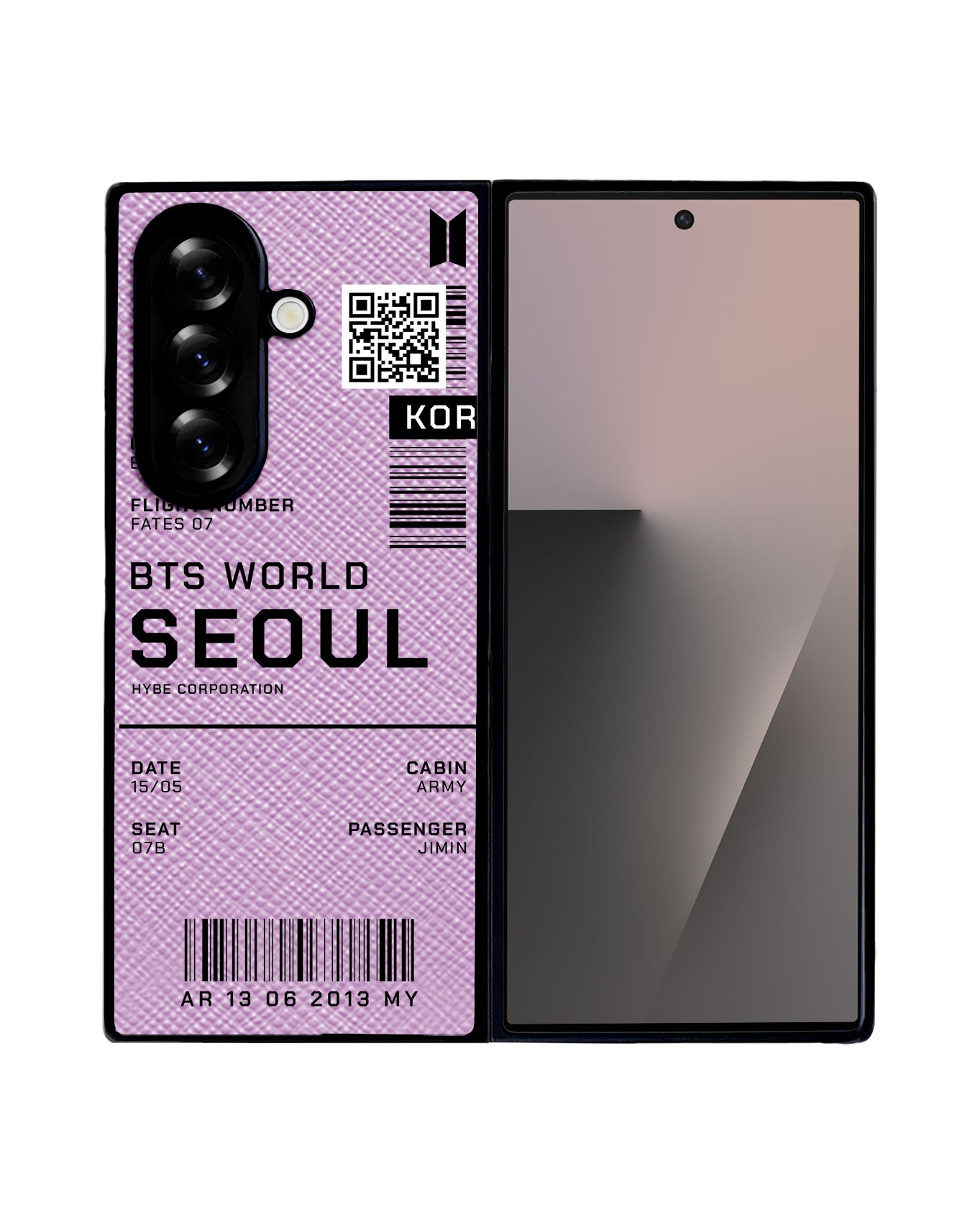 Android Flip / Fold Leather Grip - BTS World Ticket