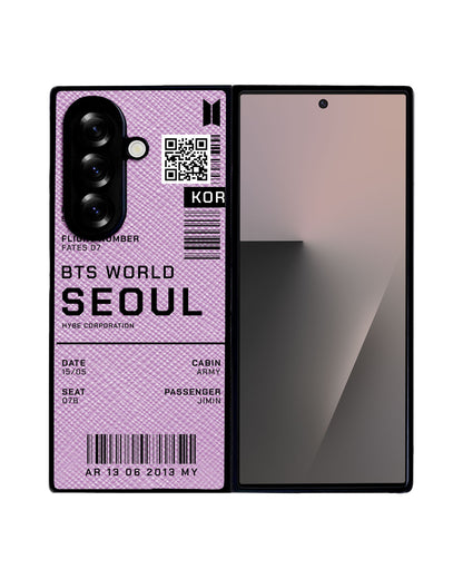 Android Flip / Fold Leather Grip - BTS World Ticket