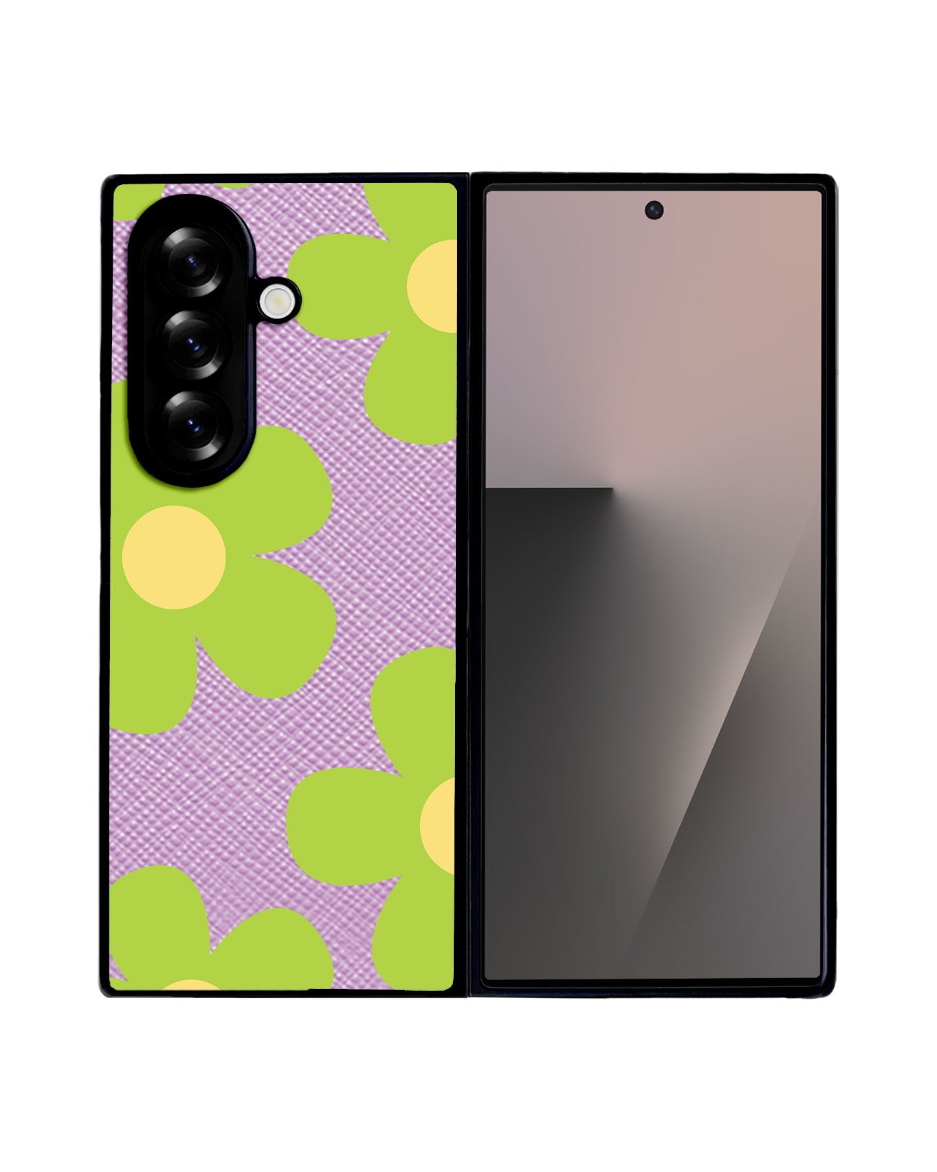 Android Flip / Fold Leather Grip - Daisy Bloom