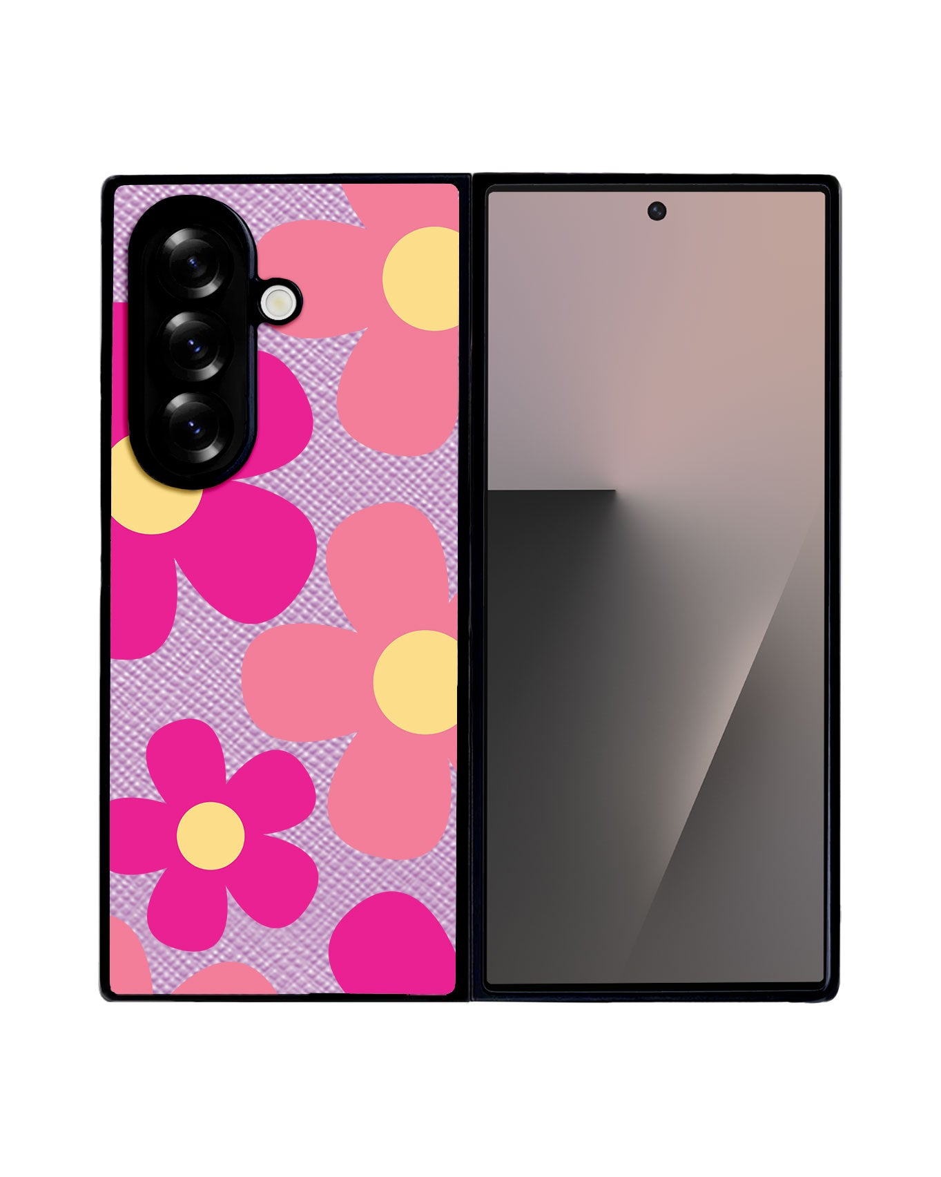 Android Flip / Fold Leather Grip - Daisy Delight