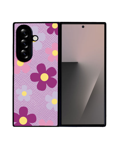 Android Flip / Fold Leather Grip - Daisy Paradise