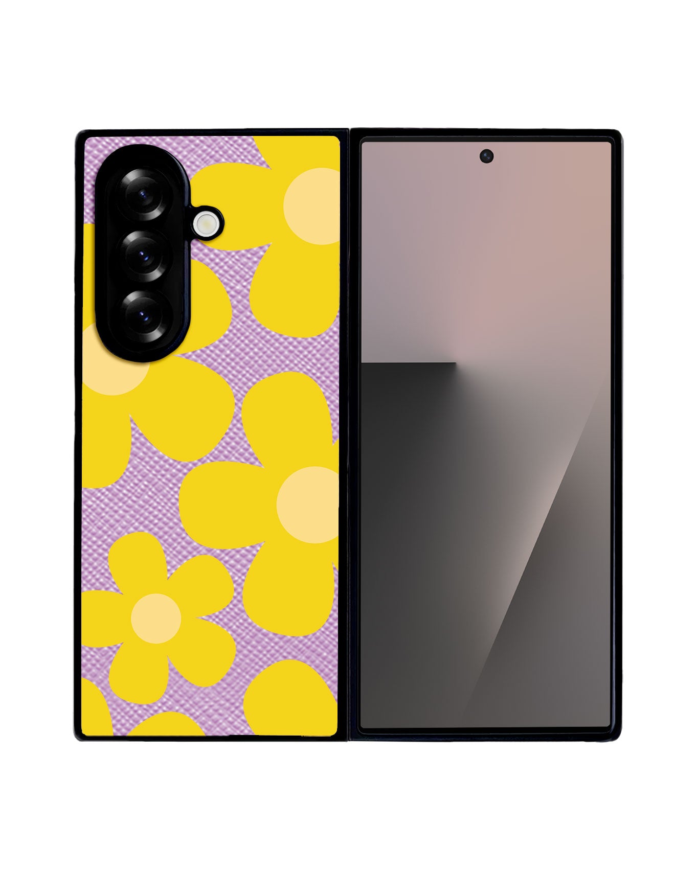 Android Flip / Fold Leather Grip - Daisy Sunshine