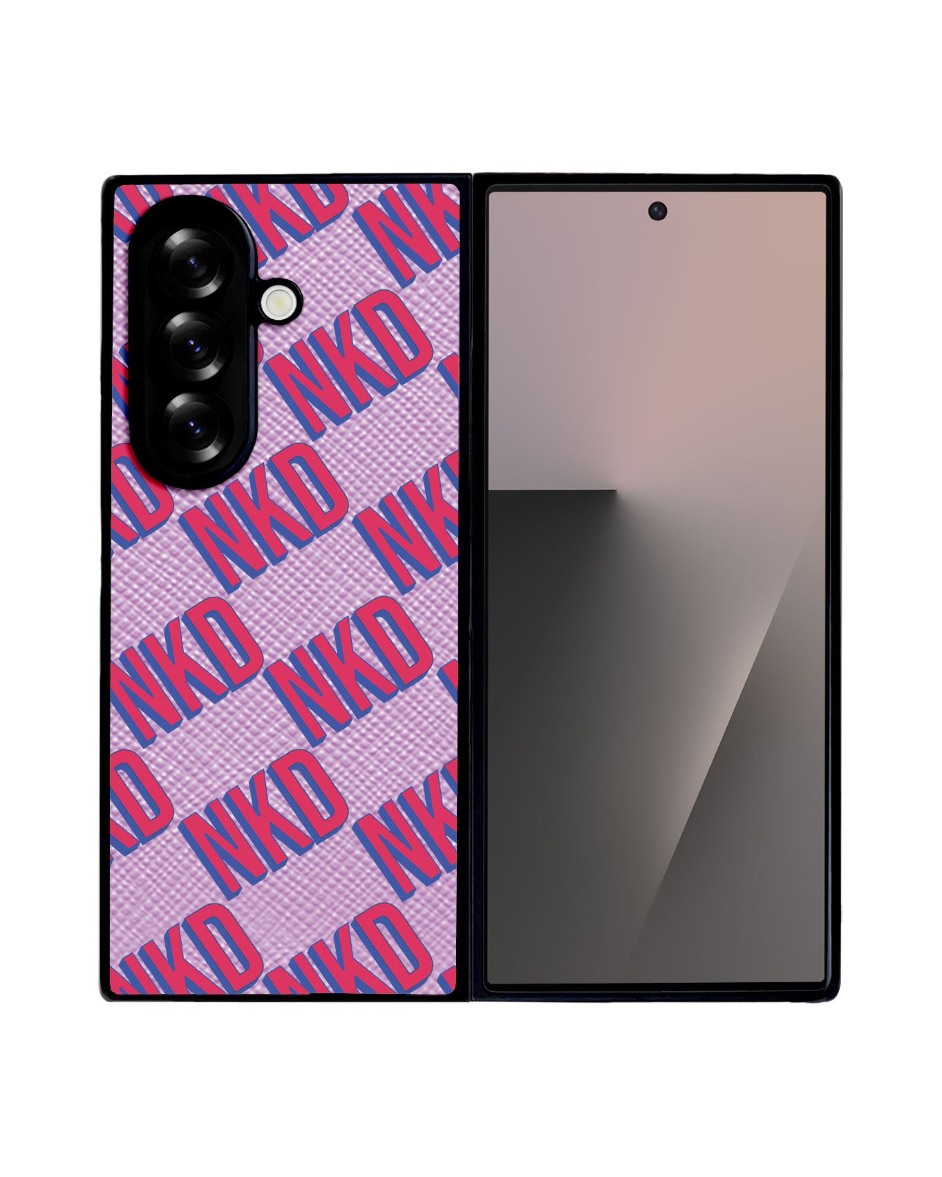 Android Flip / Fold Leather Grip - CUSTOM MONOGRAM 3.0 Diagonal Initial 2.0