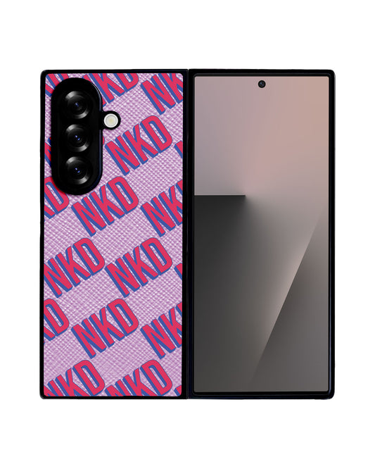 Android Flip / Fold Leather Grip - CUSTOM MONOGRAM 3.0 Diagonal Initial 2.0