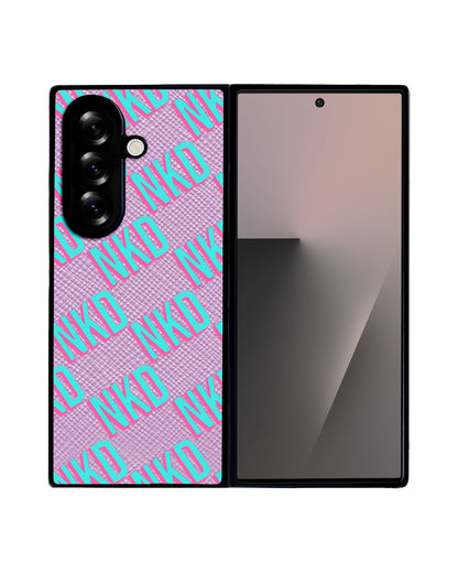 Android Flip / Fold Leather Grip - CUSTOM MONOGRAM 3.0 Diagonal Initial 4.0