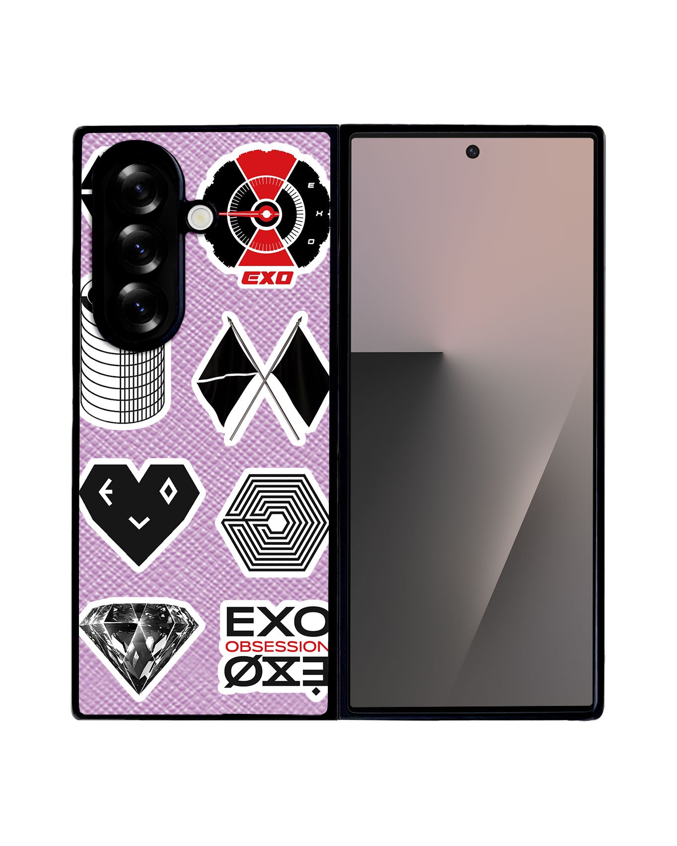 Android Flip / Fold Leather Grip - EXO Sticker Pack