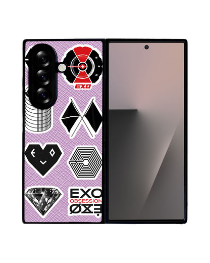 Android Flip / Fold Leather Grip - EXO Sticker Pack