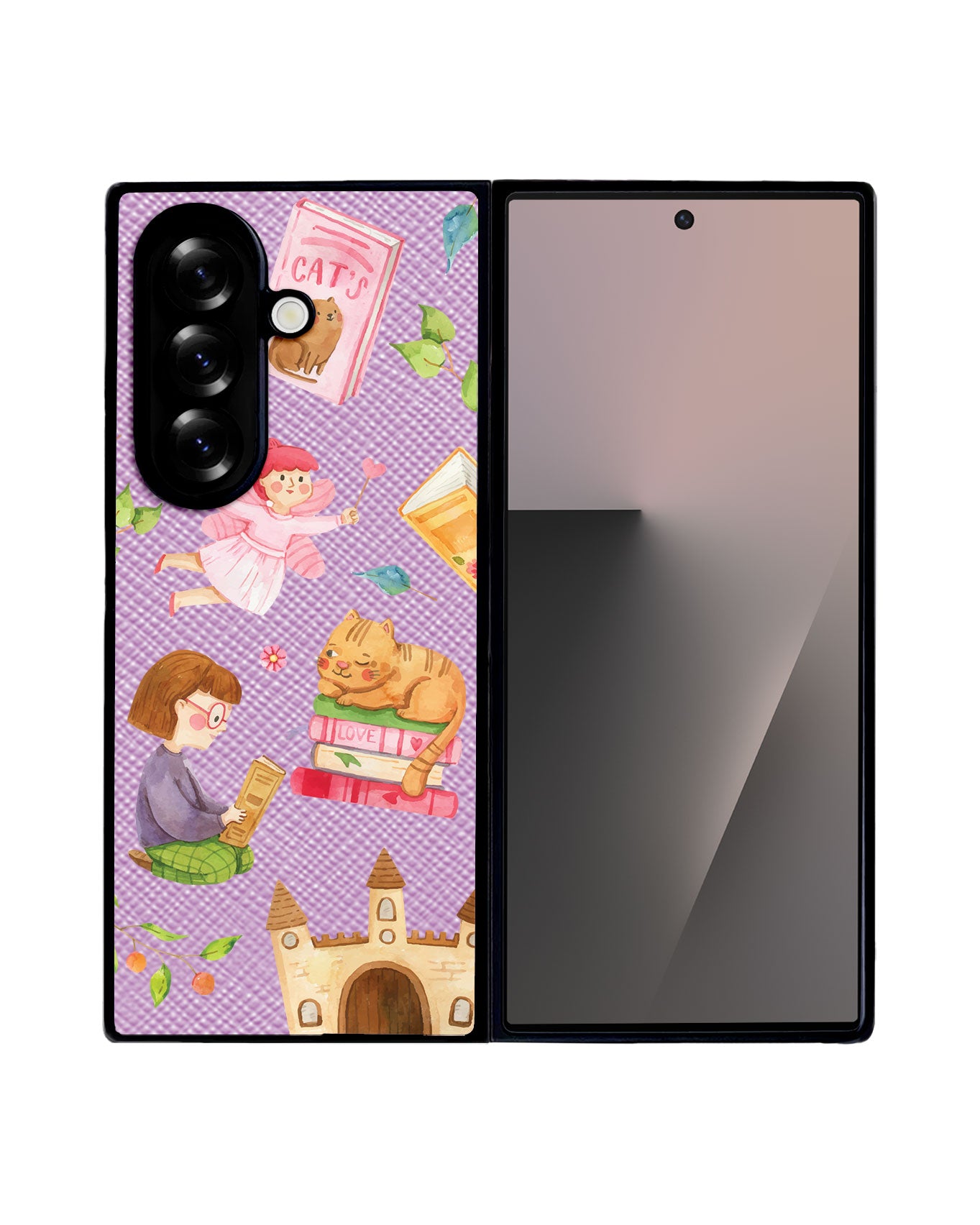 Android Flip / Fold Leather Grip - Fairy Cat