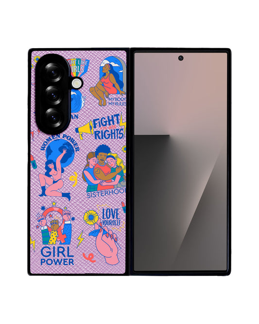Android Flip / Fold Leather Grip - Girl Power 2.0
