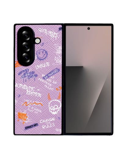Android Flip / Fold Leather Grip - Graffiti