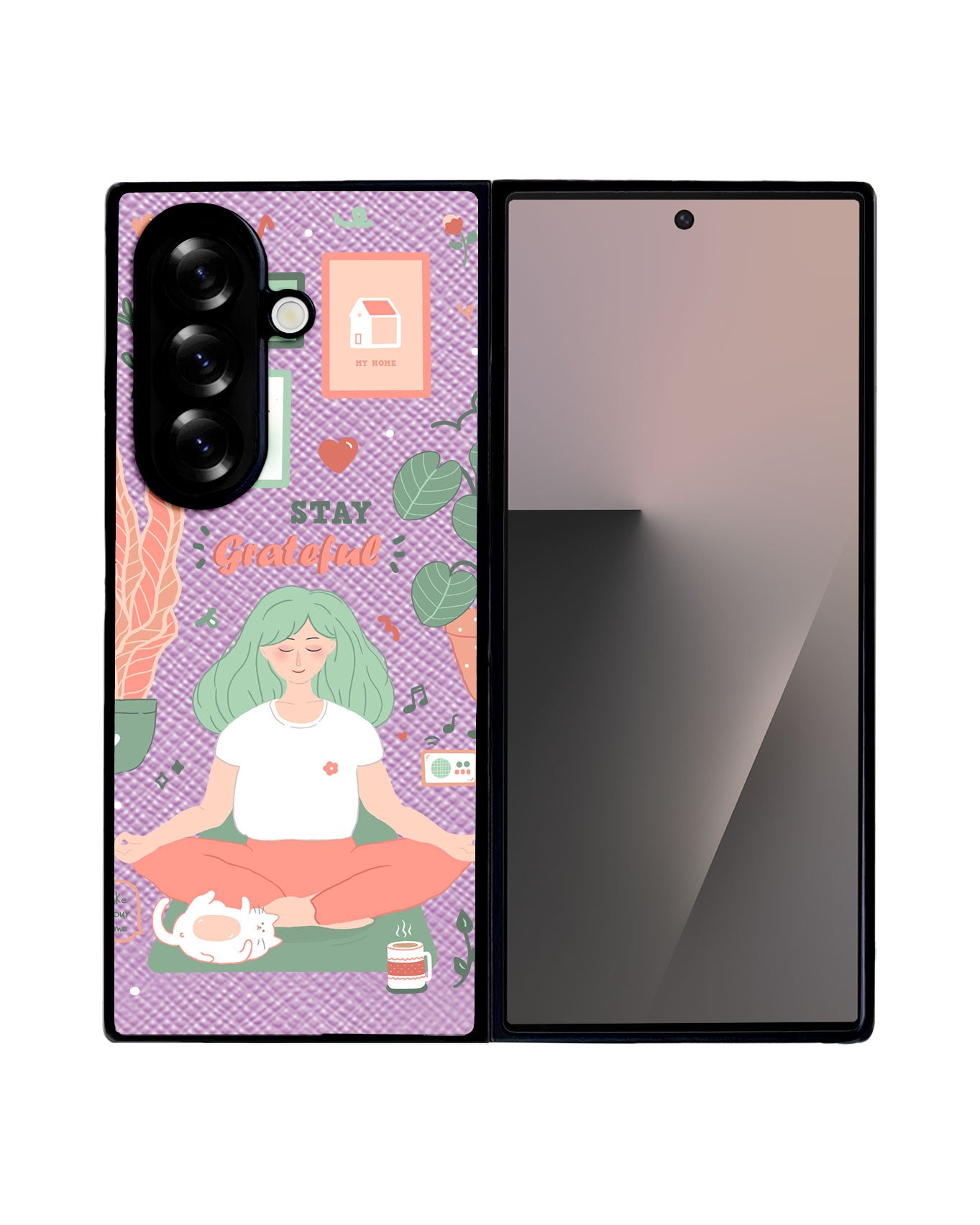 Android Flip / Fold Leather Grip - Grateful