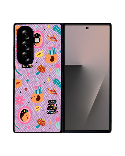 Android Flip / Fold Leather Grip - Grow and Bloom