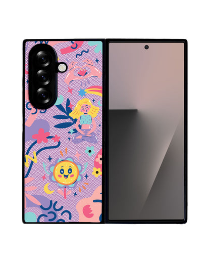 Android Flip / Fold Leather Grip - Heather