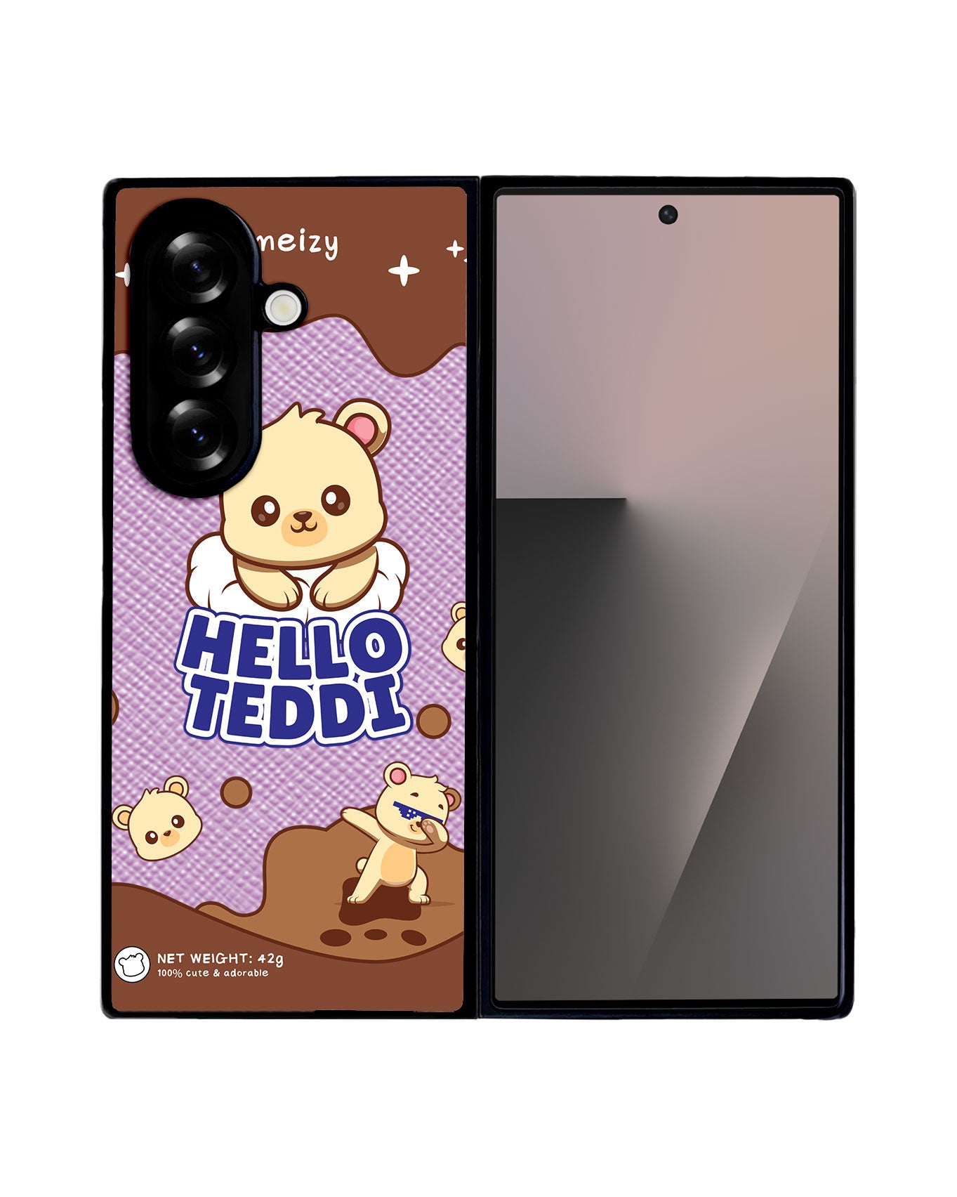 Android Flip / Fold Leather Grip - Hello Teddy 1.0