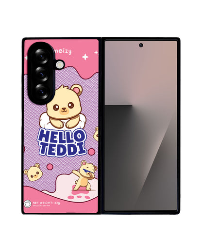 Android Flip / Fold Leather Grip - Hello Teddy 2.0