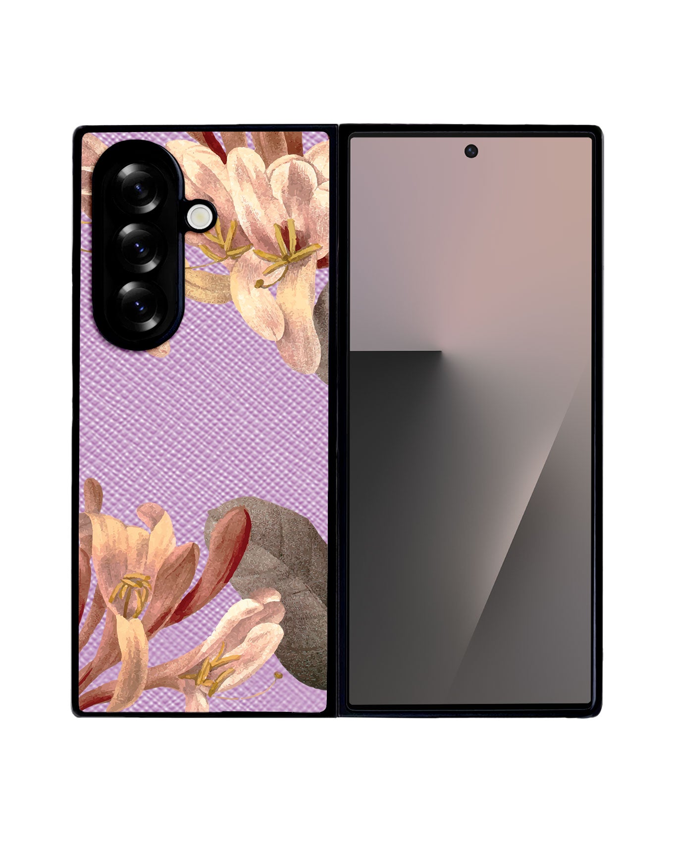 Android Flip / Fold Leather Grip - June Honey Suckle