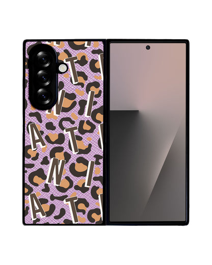 Android Flip / Fold Leather Grip - CUSTOM MONOGRAM 3.0 Leopard Monogram 2.0
