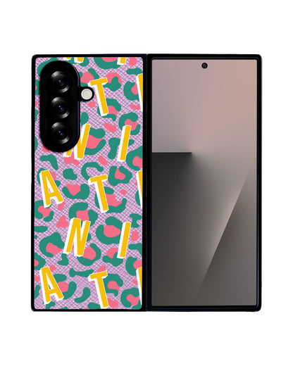 Android Flip / Fold Leather Grip - CUSTOM MONOGRAM 3.0 Leopard Monogram 4.0