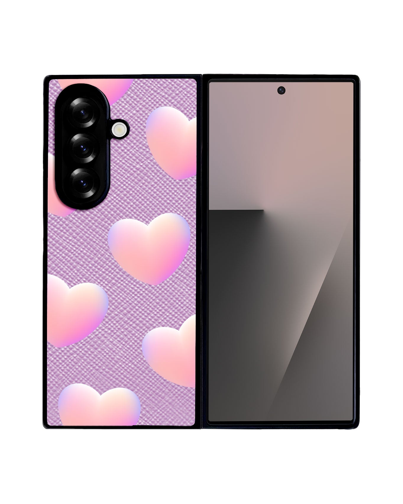 Android Flip / Fold Leather Grip - Love Shapes