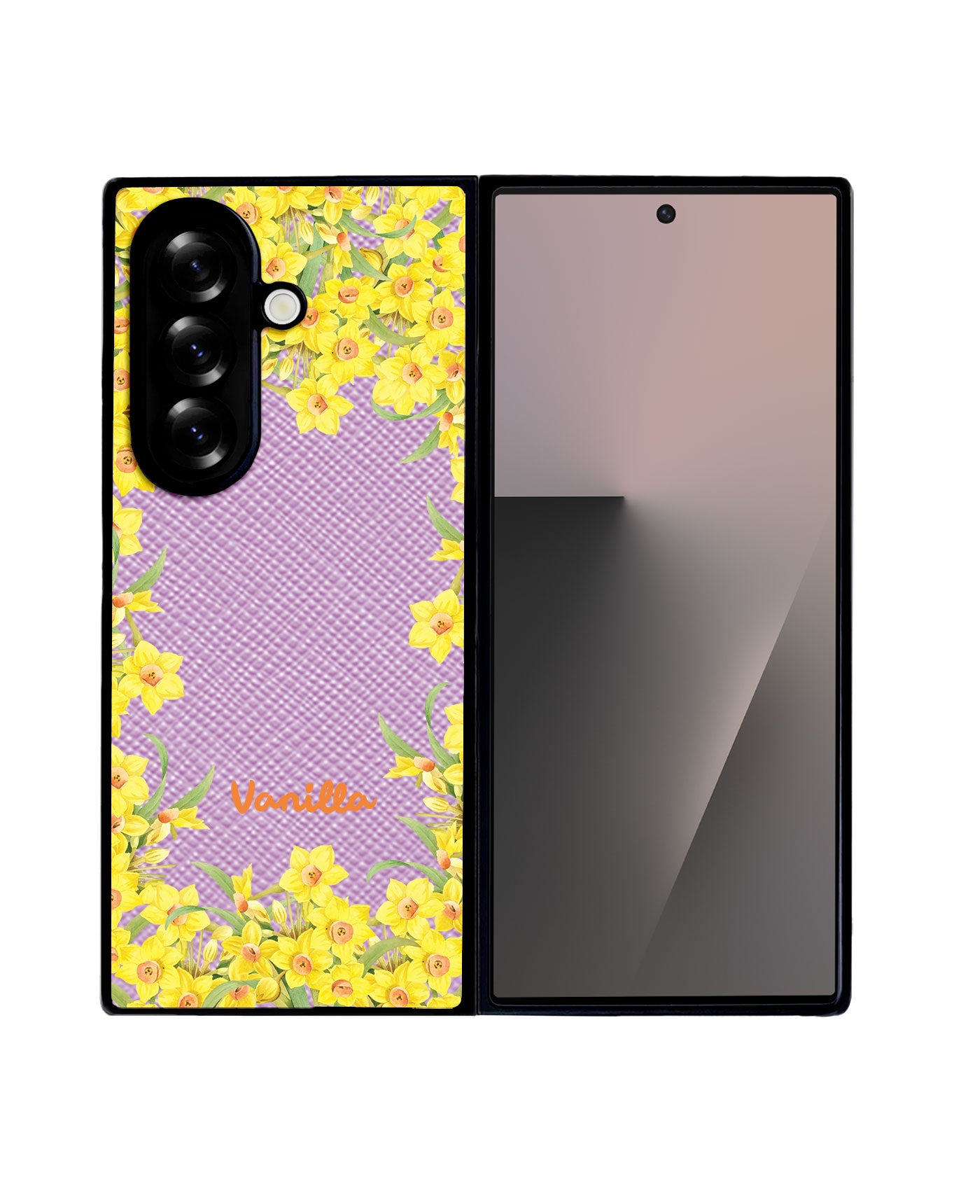Android Flip / Fold Leather Grip - March Daffodils
