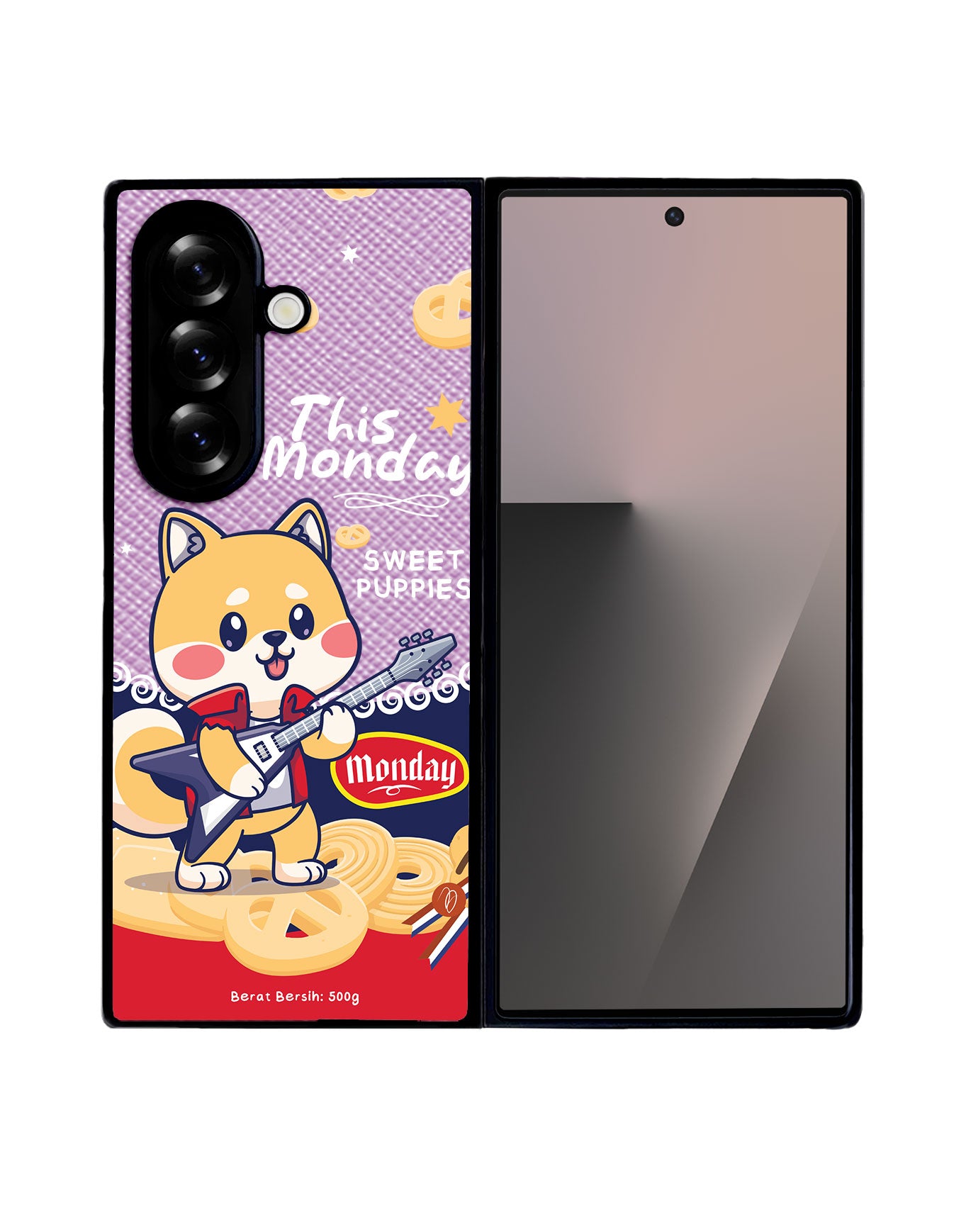 Android Flip / Fold Leather Grip - Monday