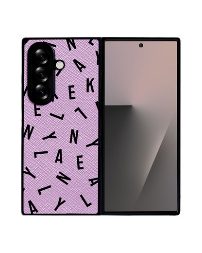 Android Flip / Fold Leather Grip - CUSTOM MONOGRAM 1.0 Noir