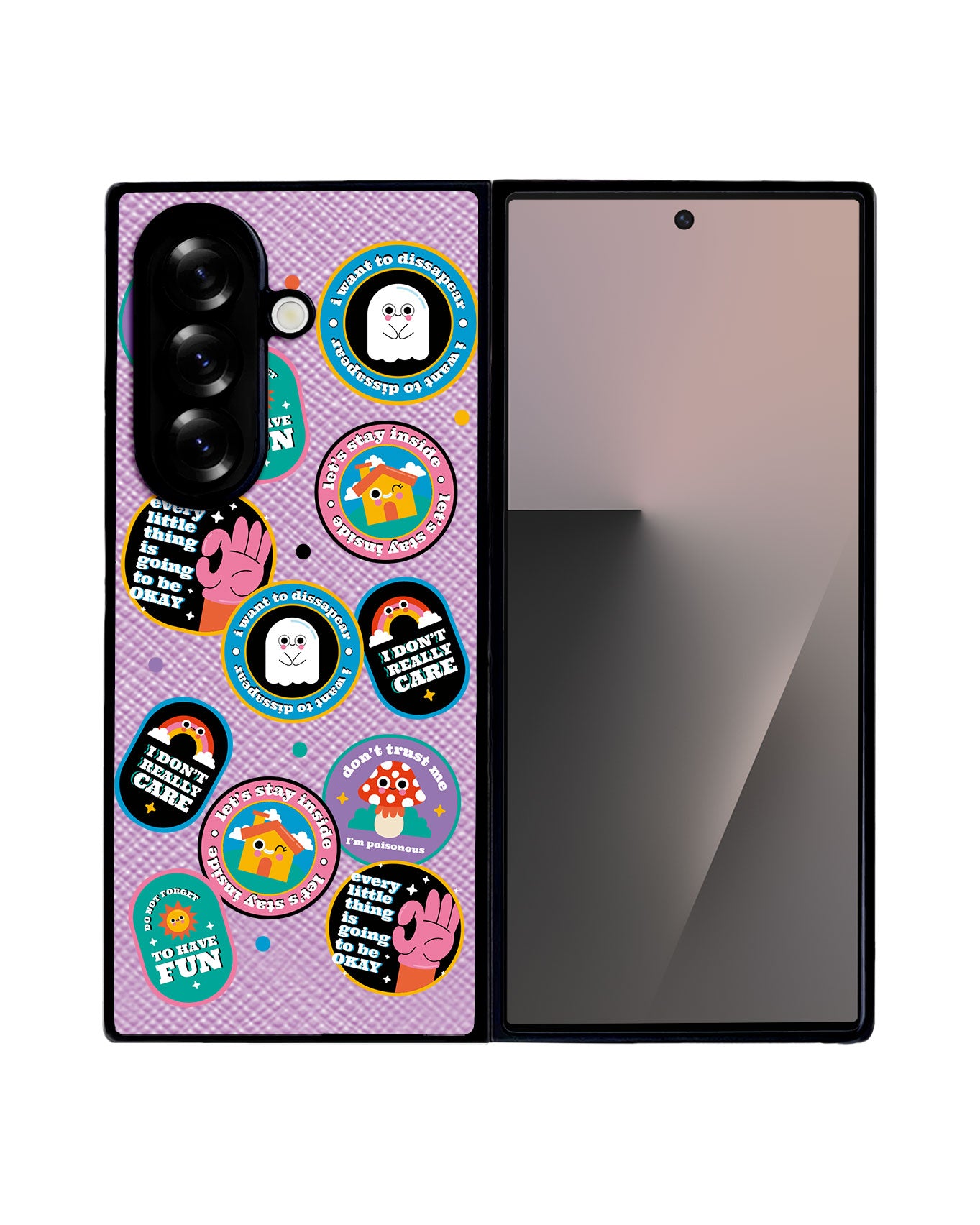 Android Flip / Fold Leather Grip - Monster Sticker Pack