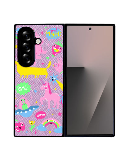 Android Flip / Fold Leather Grip - Monster Say Good Mood