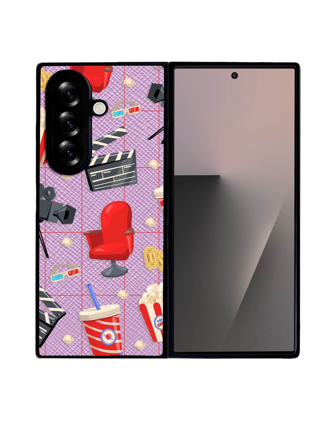 Android Flip / Fold Leather Grip - Movie Night