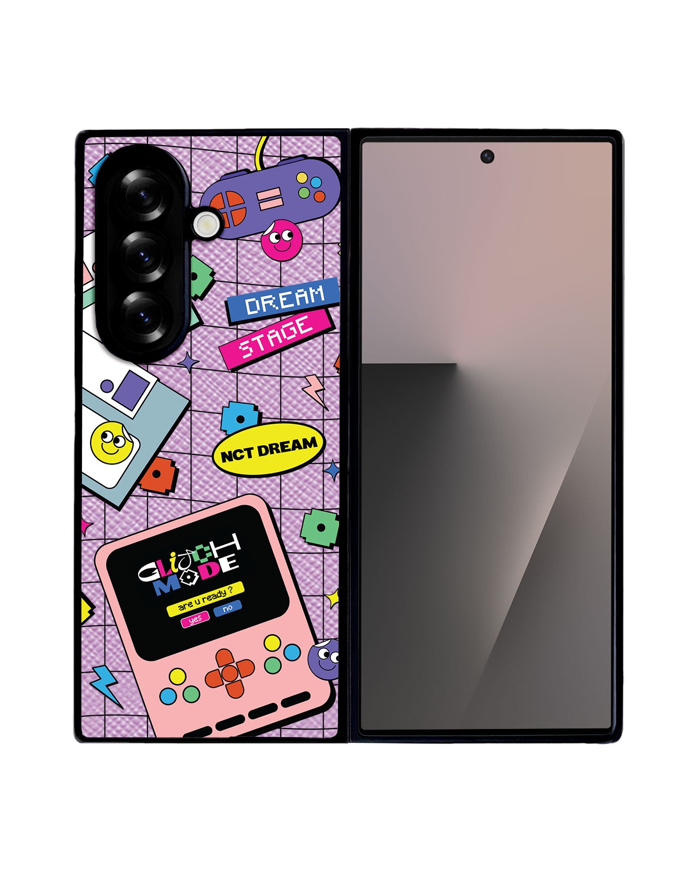 Android Flip / Fold Leather Grip - NCT Glitch Mode