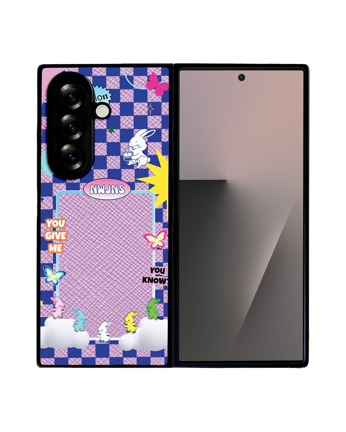 Android Flip / Fold Leather Grip - New Jeans Photocard Frame