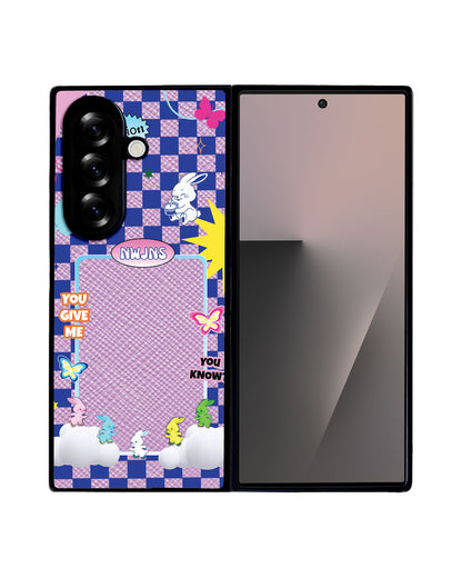 Android Flip / Fold Leather Grip - New Jeans Photocard Frame