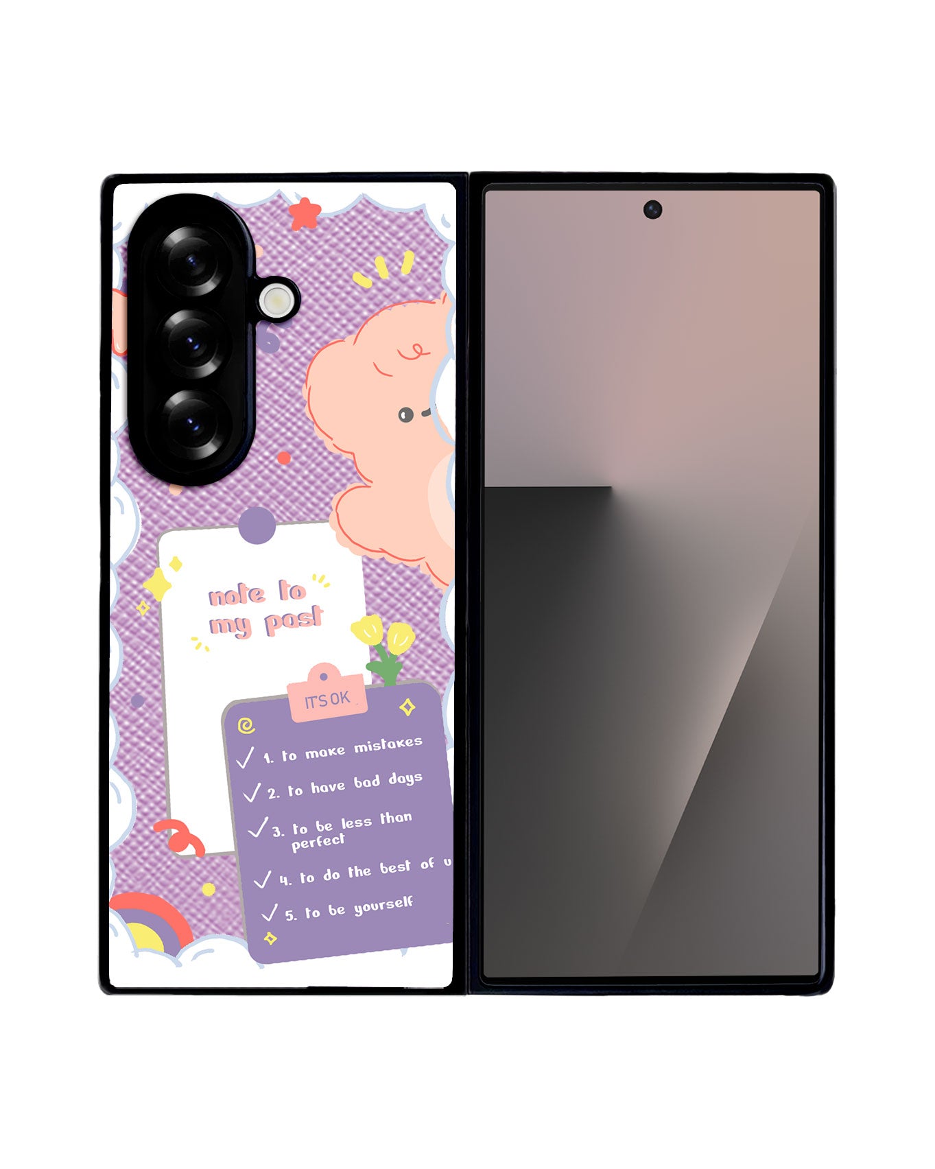 Android Flip / Fold Leather Grip - Note to my Past