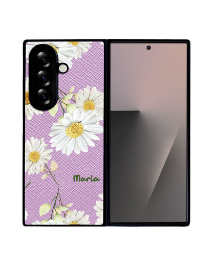 Android Flip / Fold Leather Grip - October Chrysanthemum