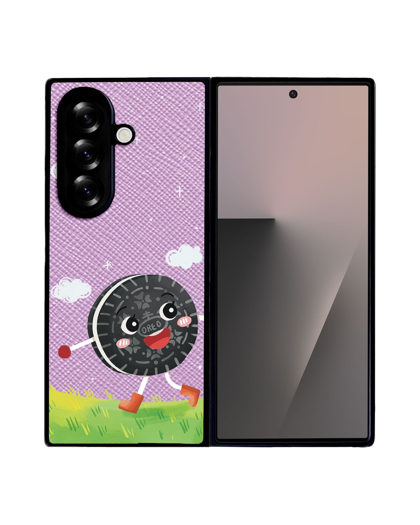 Android Flip / Fold Leather Grip - Cookies to my Milk (Couple Case)