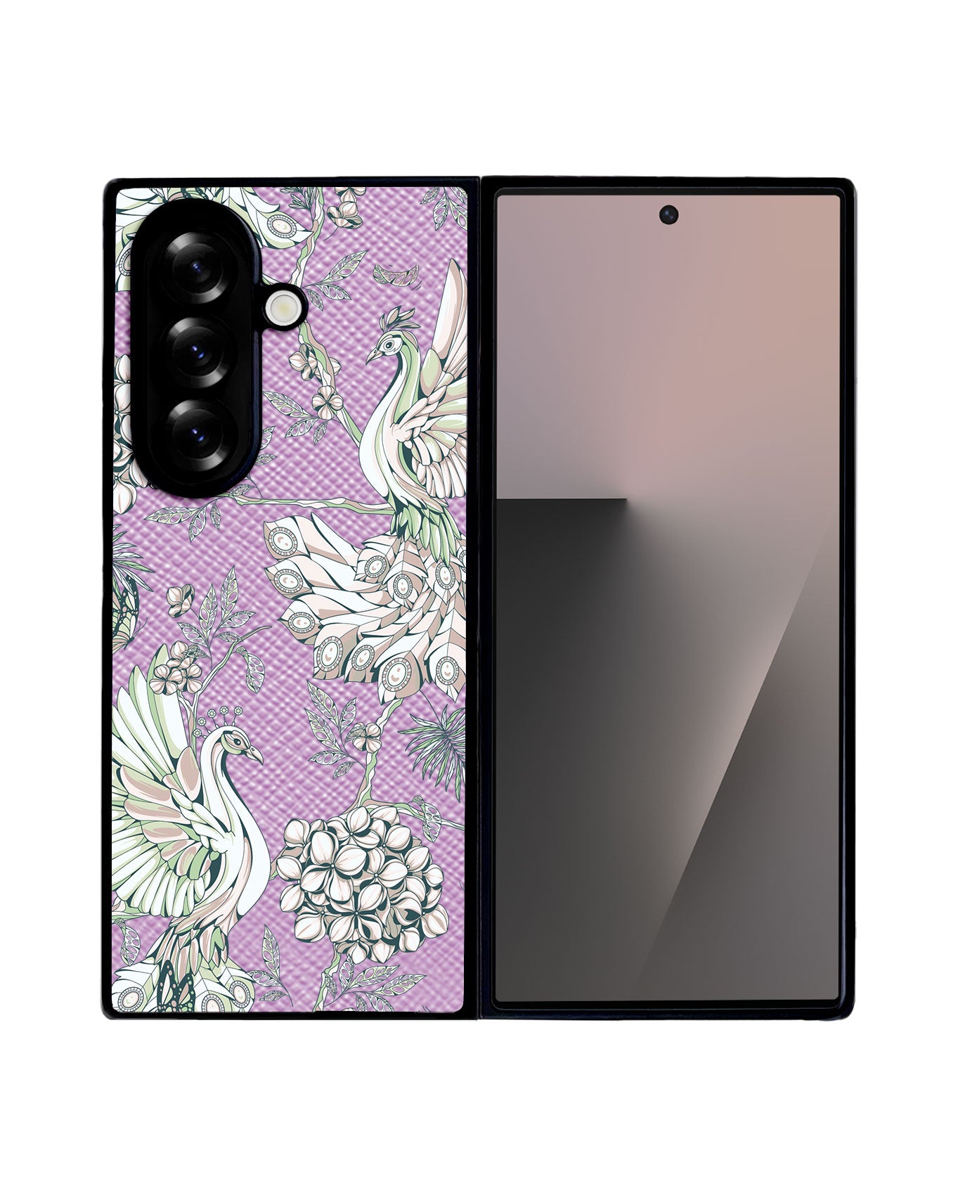 Android Flip / Fold Leather Grip - Peacock 4.0