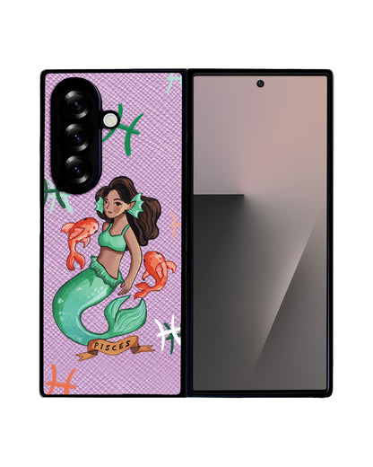 Android Flip / Fold Leather Grip - Pisces