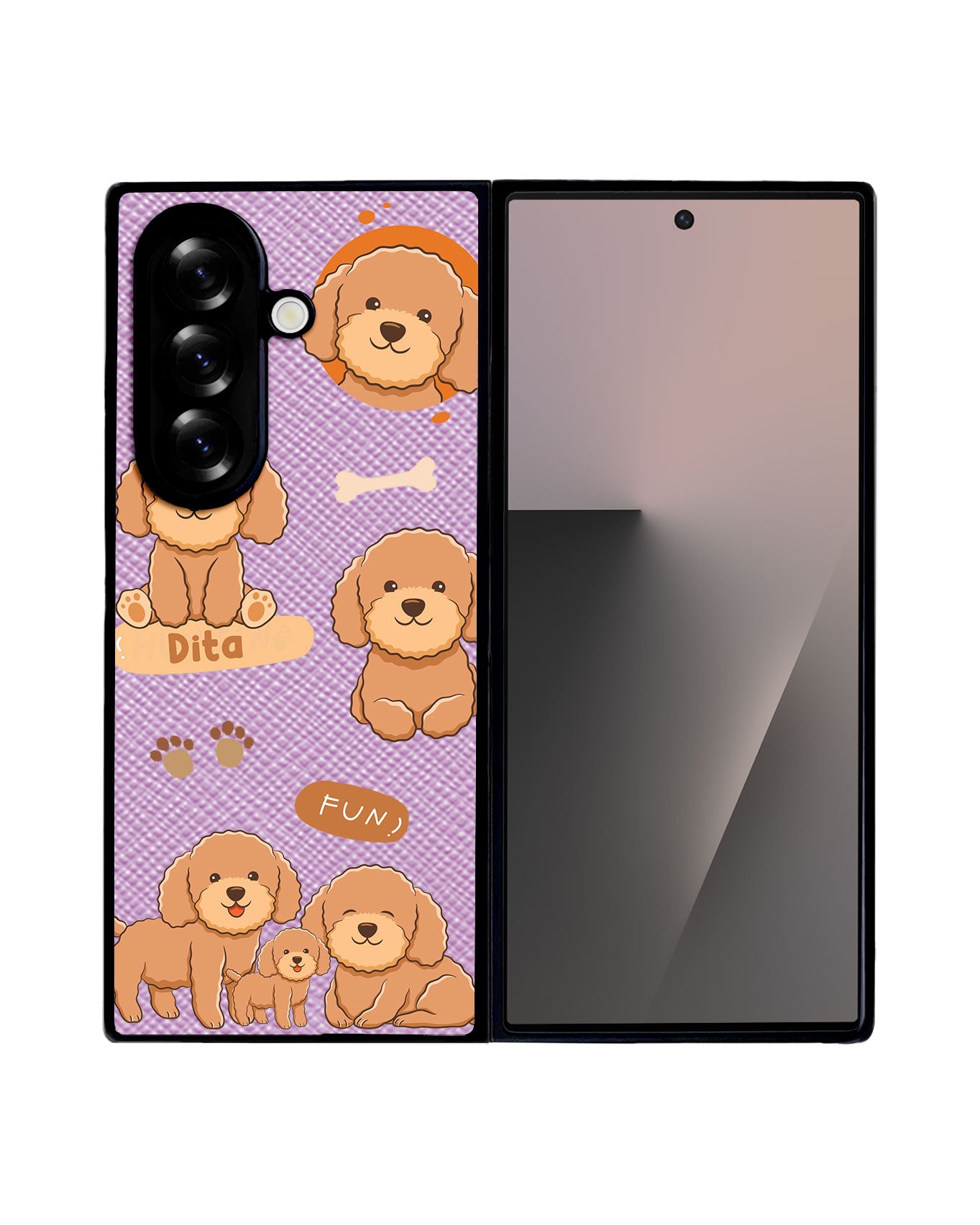 Android Flip / Fold Leather Grip - Poodle Squad 4.0