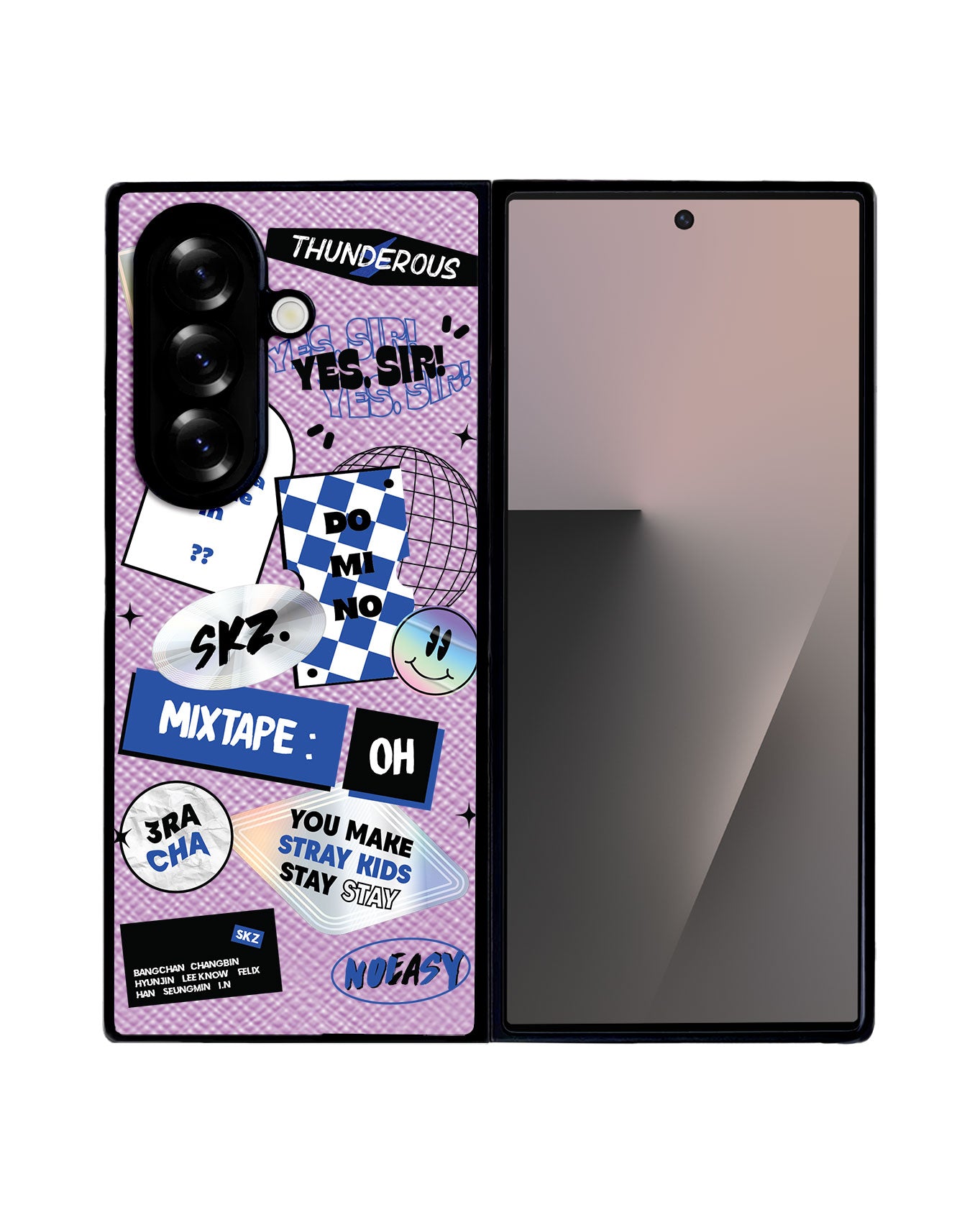 Android Flip / Fold Leather Grip - Stray Kidz Sticker Pack