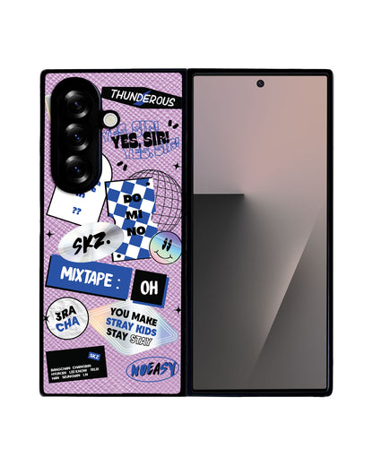 Android Flip / Fold Leather Grip - Stray Kidz Sticker Pack