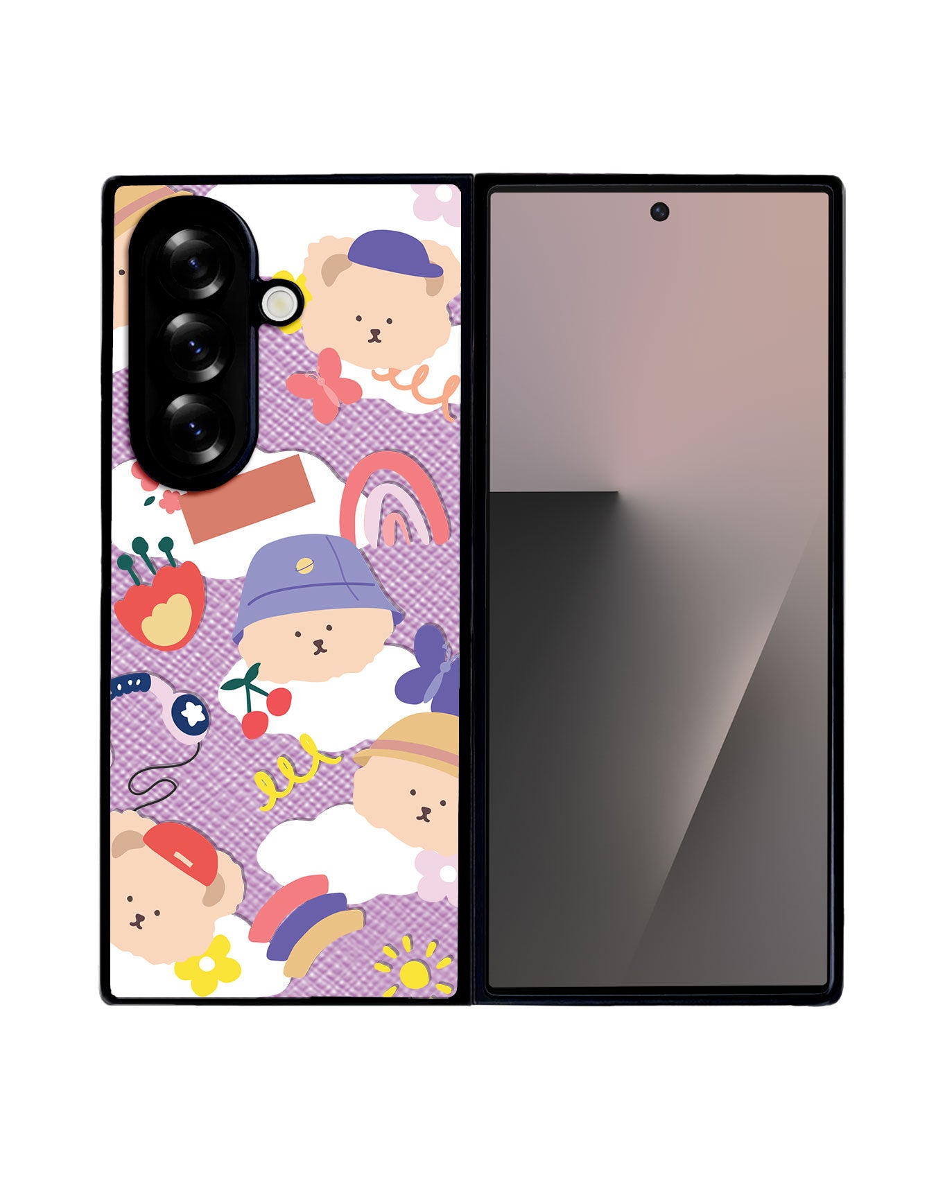 Android Flip / Fold Leather Grip - Bear in Style