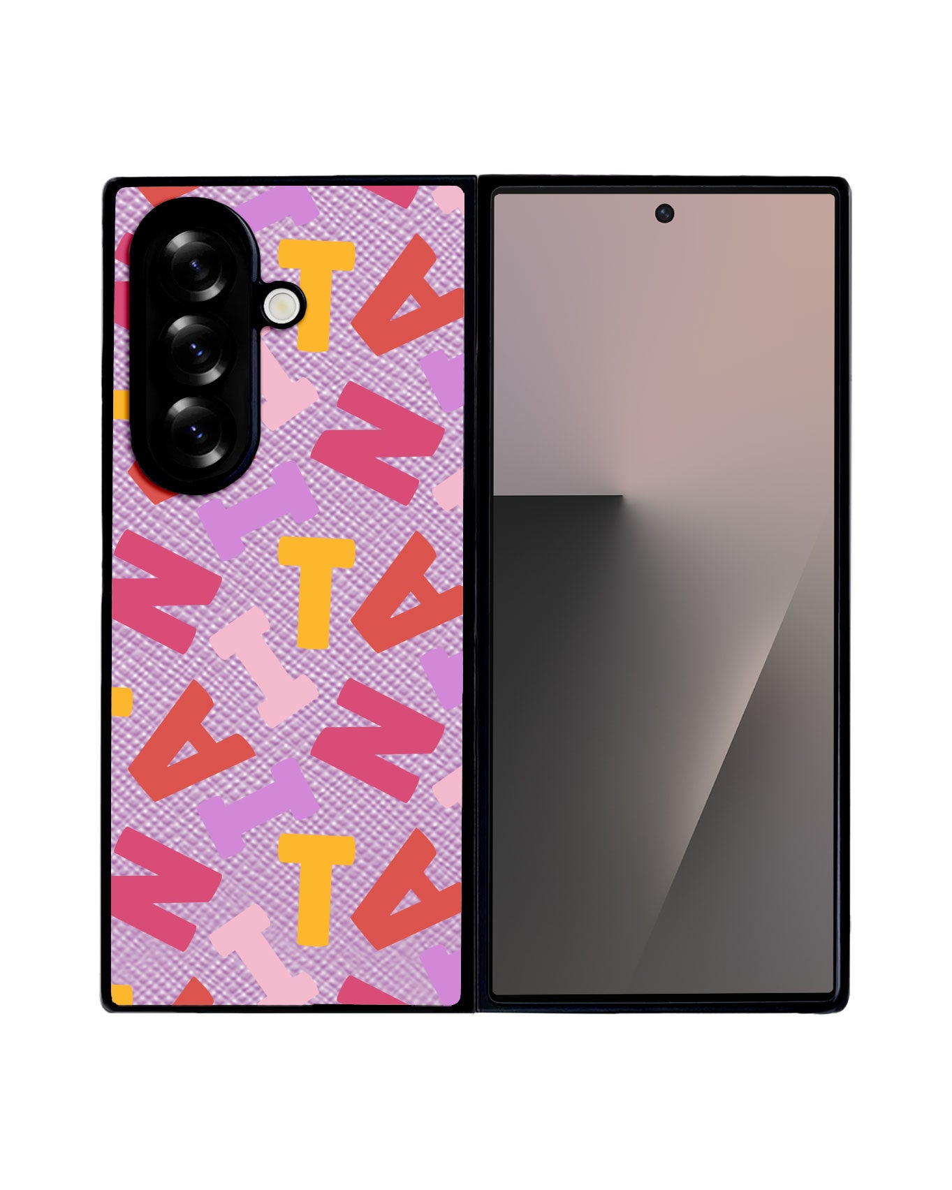 Android Flip / Fold Leather Grip - Scattered Monogram 1.0
